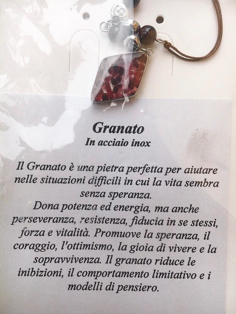 Collana Ciondolo Granato CGra01