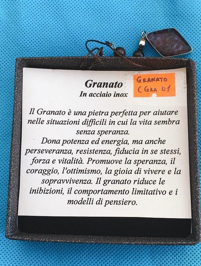 Collana Ciondolo Granato CGra01
