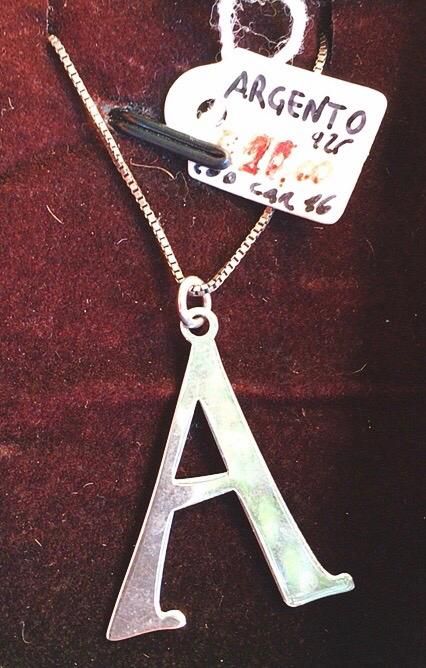 Collana Argento 925 Lettera A CAr16