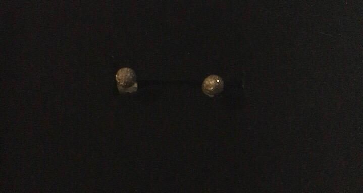 Orecchini Argento Palline Diamantate OAr15