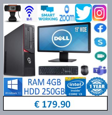 POSTAZIONE COMPLETA INTEL CORE I3/I5 MONITOR 19/27