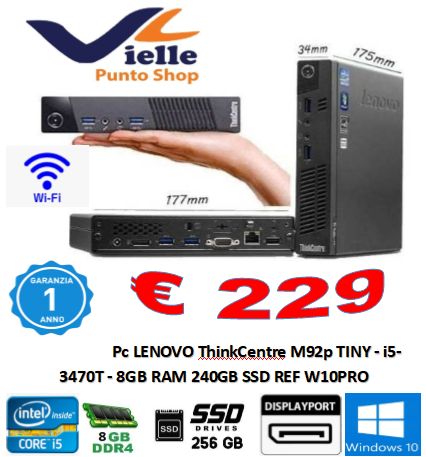 ? Pc LENOVO ThinkCentre M92p TINY INTEL CORE I5