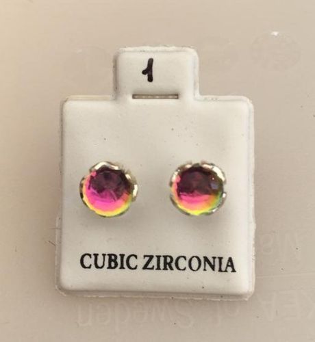 Orecchini Punto Luce Cangiante Bianco CZ001