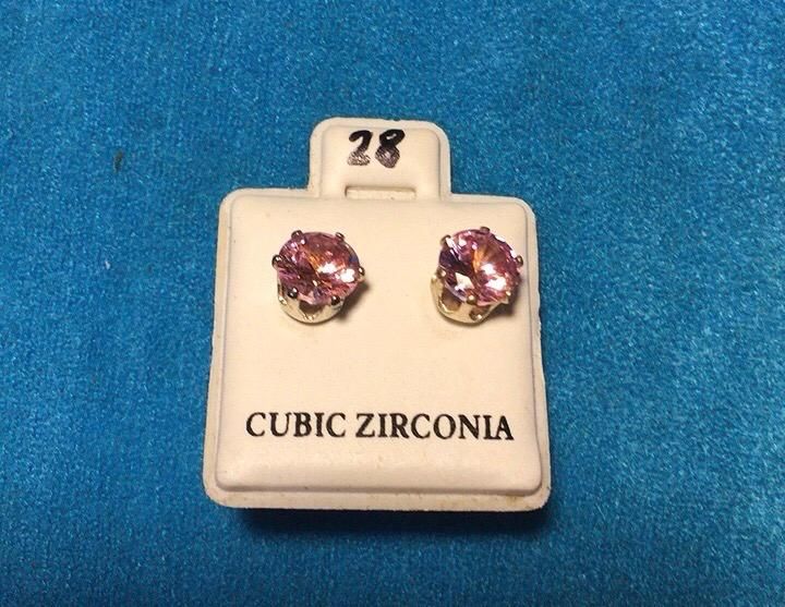 Orecchini Cristallo Rosa CZ028