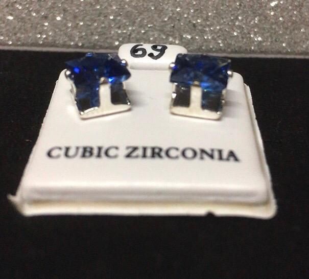 Orecchini Cristalli Blu CZ069