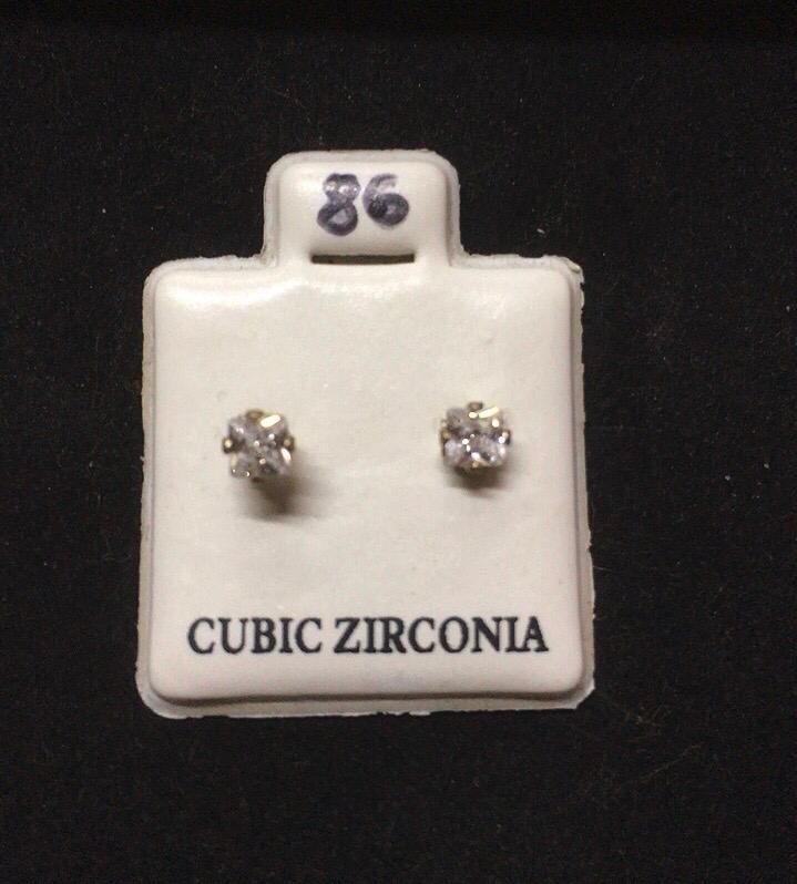 Orecchini Cristalli Bianchi CZ086