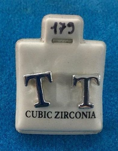 Orecchini Lettere T CZ179