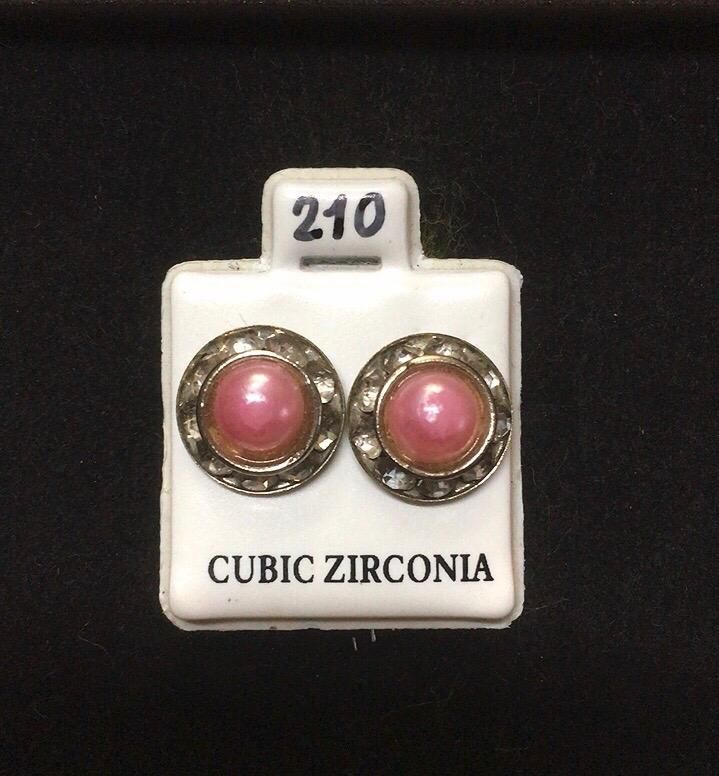 Orecchini Perle Rosa CZ210
