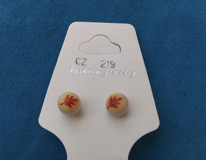 Orecchini Palline Foglia CZ219