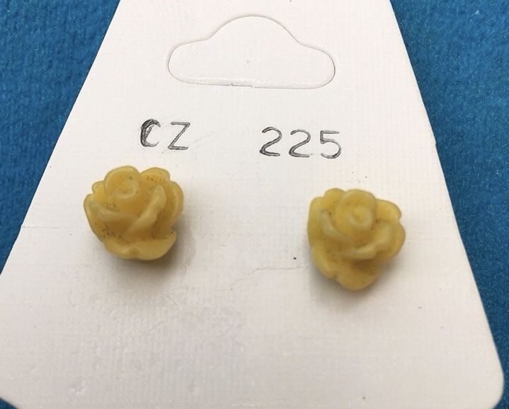 Orecchini Roselline Gialle CZ225