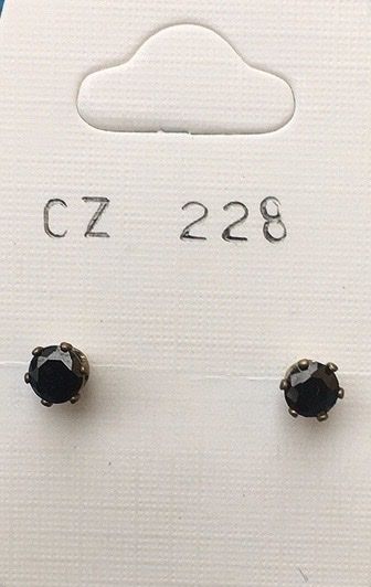 Orecchini Cristalli Neri CZ228