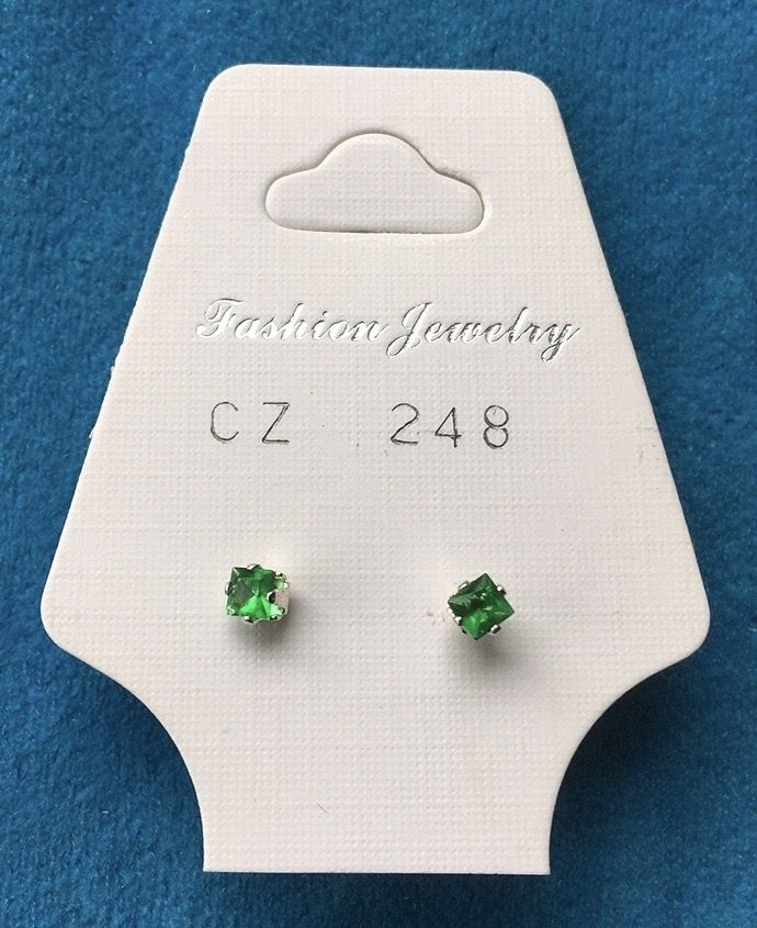 Orecchini Cristalli Verdi CZ248