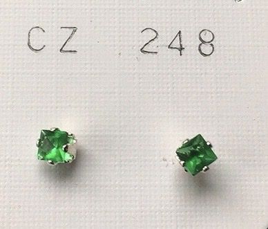 Orecchini Cristalli Verdi CZ248