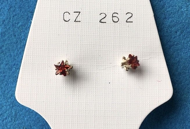 Orecchini Cristalli Rossi CZ262