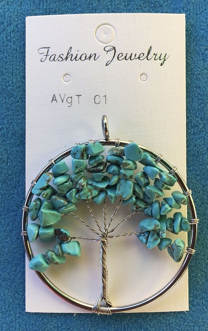 Medaglione Albero Vita Turchese AVgT01