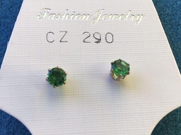 Orecchini Cristalli Verdi CZ290