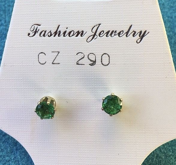 Orecchini Cristalli Verdi CZ290