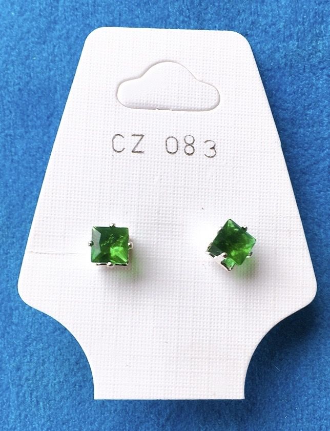 Orecchini Cristalli Verdi CZ083
