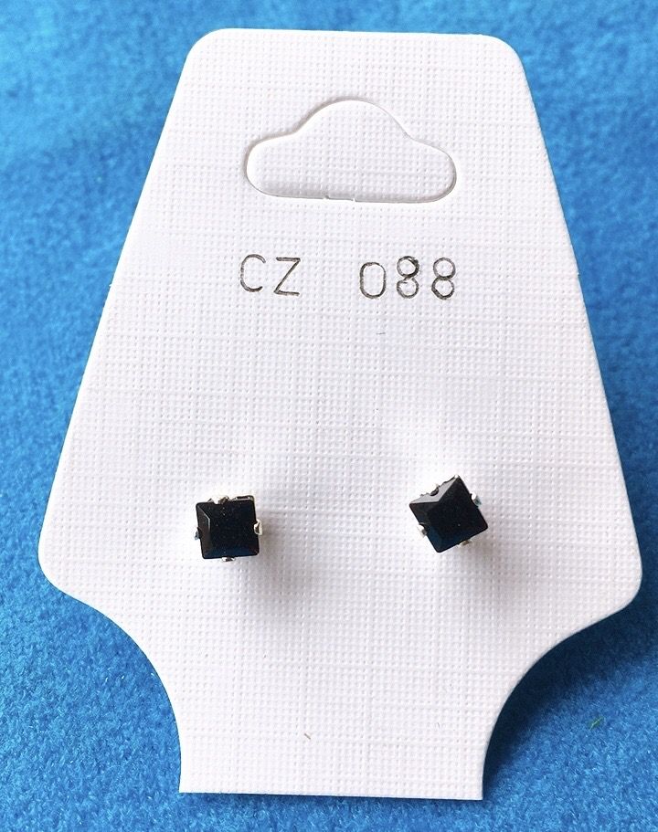 Orecchini Cristalli Neri CZ088