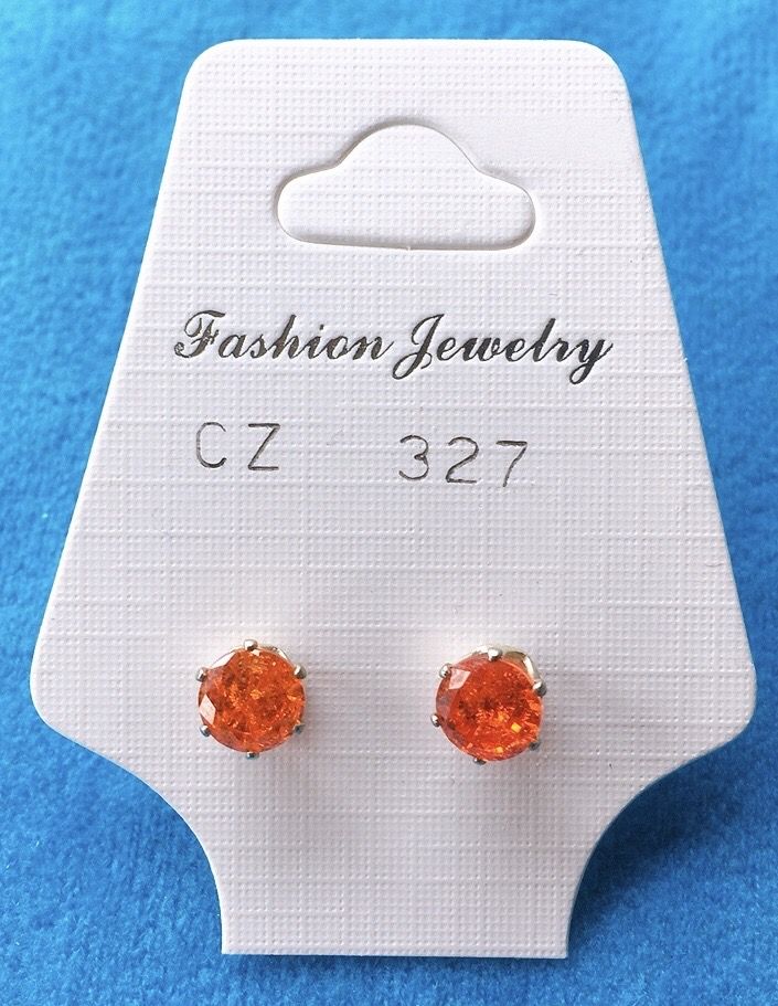 Orecchini Cristalli Arancio CZ327