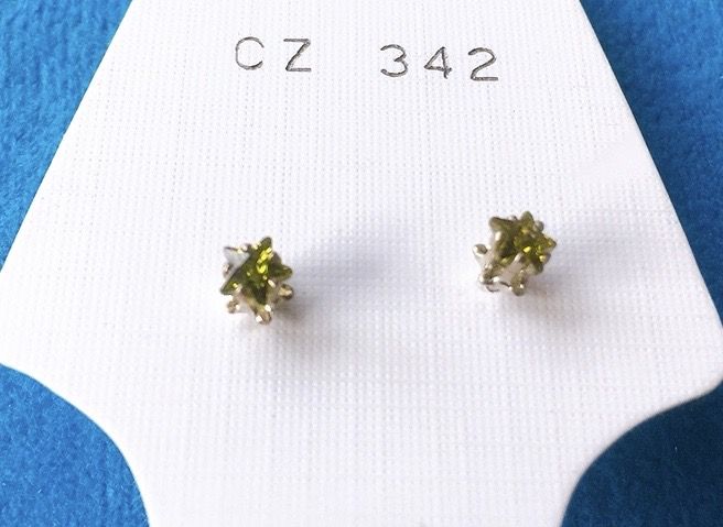 Orecchini Cristalli Verdi CZ342