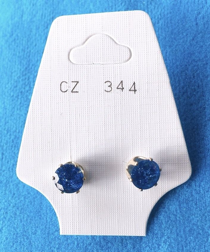 Orecchini Cristalli Blu CZ344