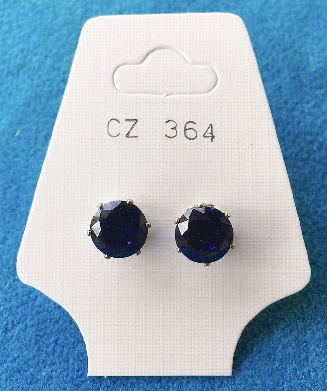 Orecchini Cristalli Blu CZ364