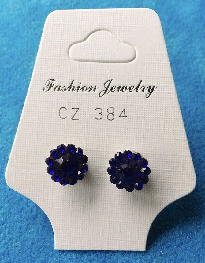 Orecchini Cristalli Blu CZ384