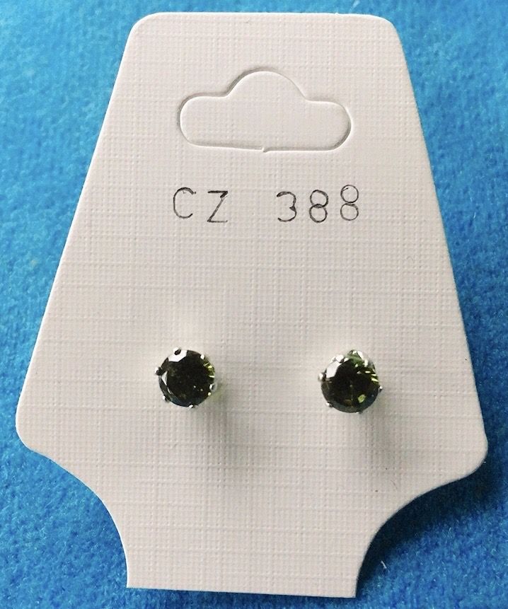 Orecchini Cristalli Verdi CZ388