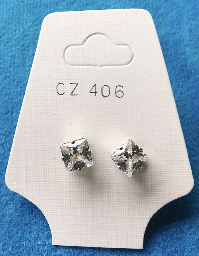 Orecchini Cristalli Bianchi CZ406