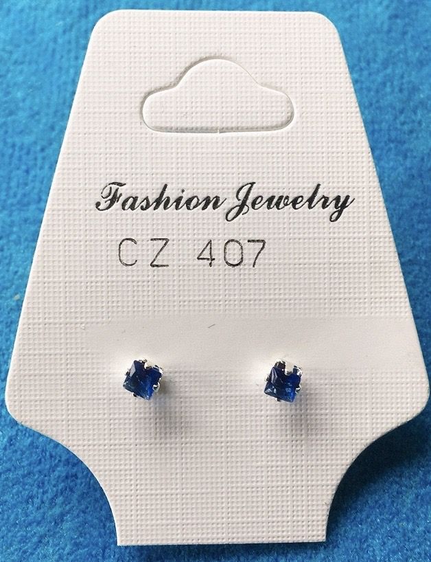 Orecchini Cristallo Blu CZ407