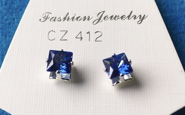 Orecchini Cristalli Blu CZ412