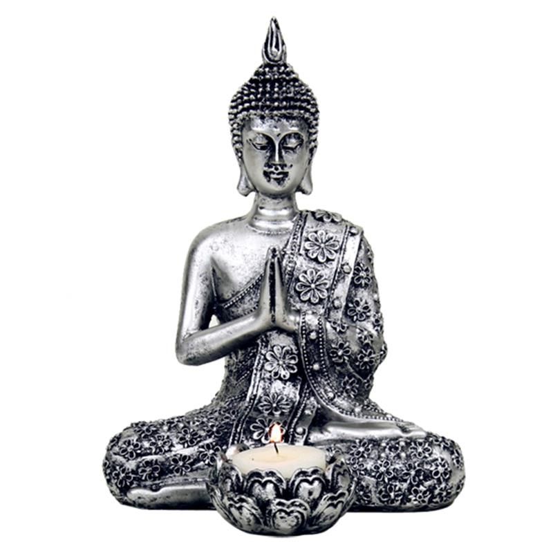 Statua Buddha con Portalumino 0124