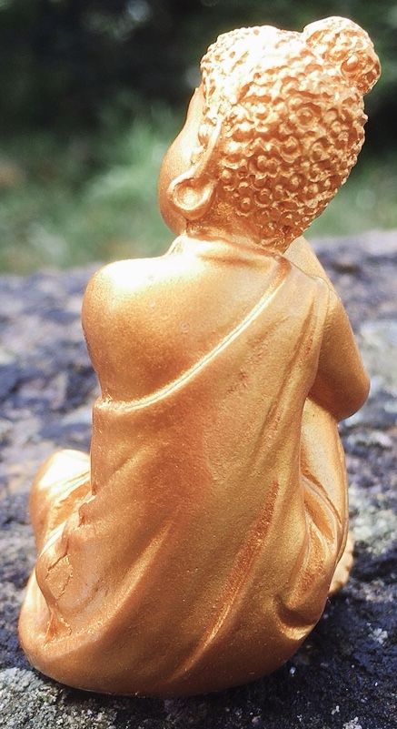 Statua Buddha Riposo con Borsina 0110