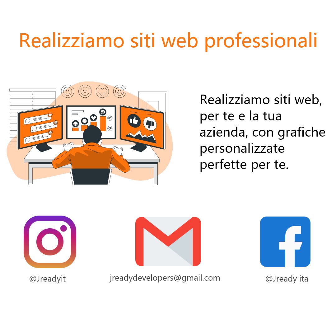 Siti web professionali e personalizzati.