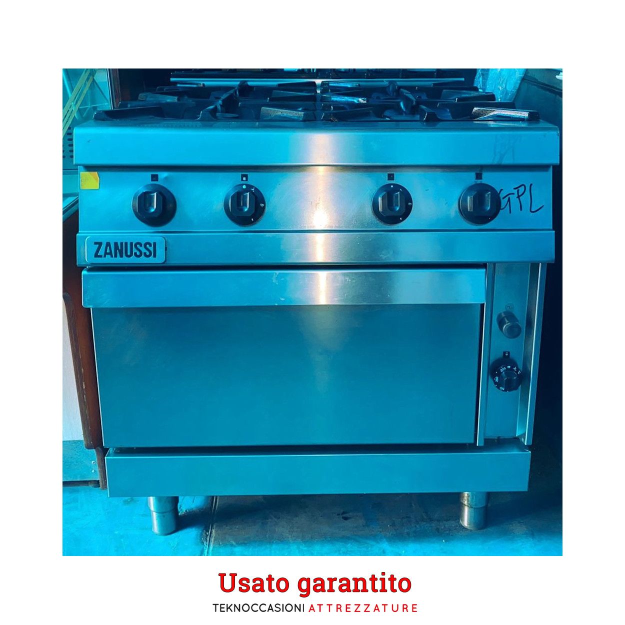 Cucina a gas 4 fuochi con forno Zanussi 