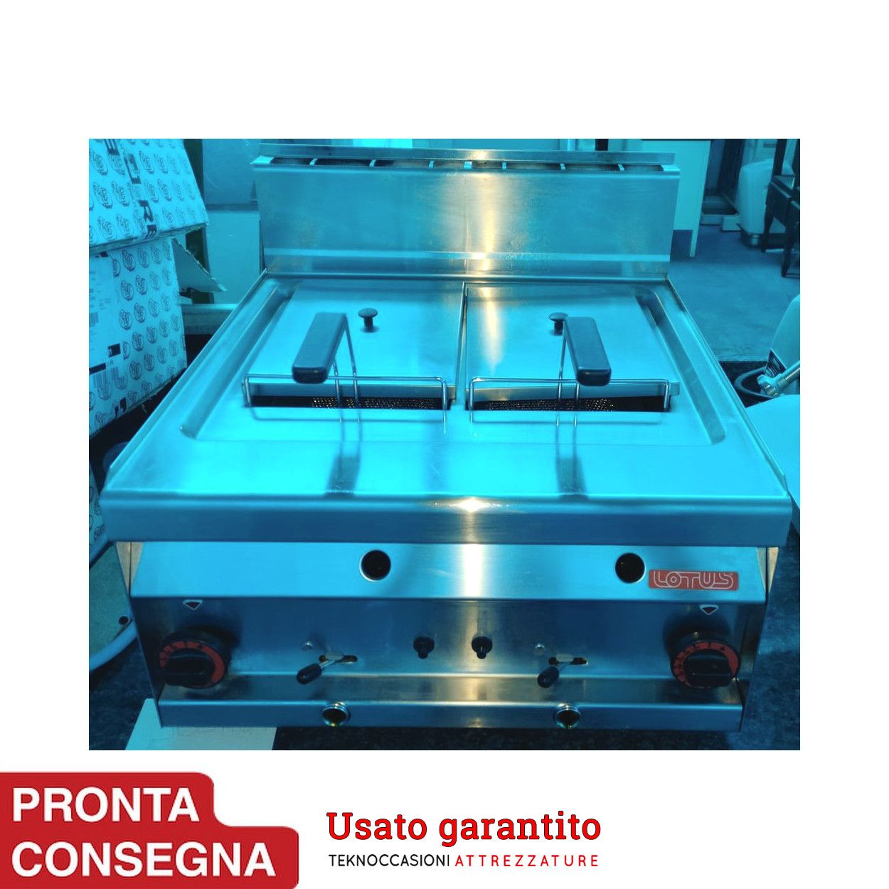 Friggitrice a gas professionale 2 vasche usato 