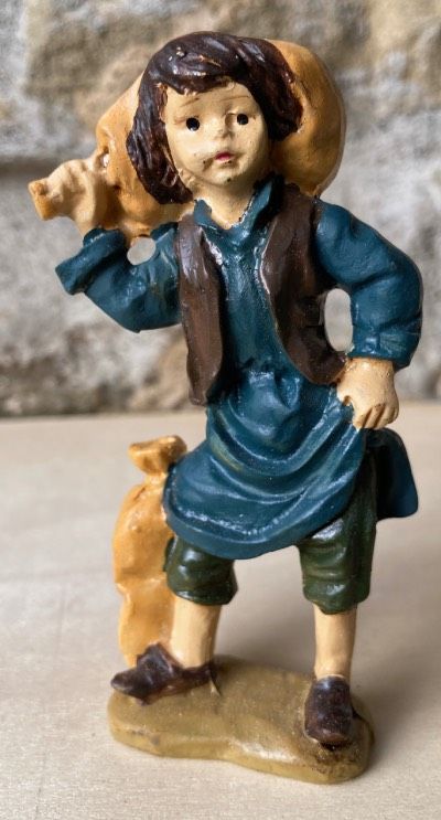 Statuetta Presepe Uomo con Sacchi ( NSta109 ) 