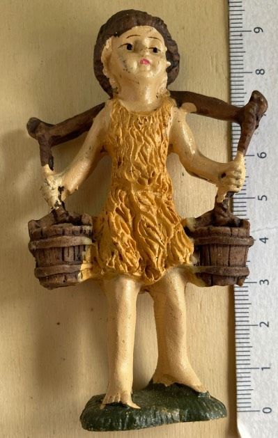 Statuetta Presepe Donna con Secchi ( NSta136 )