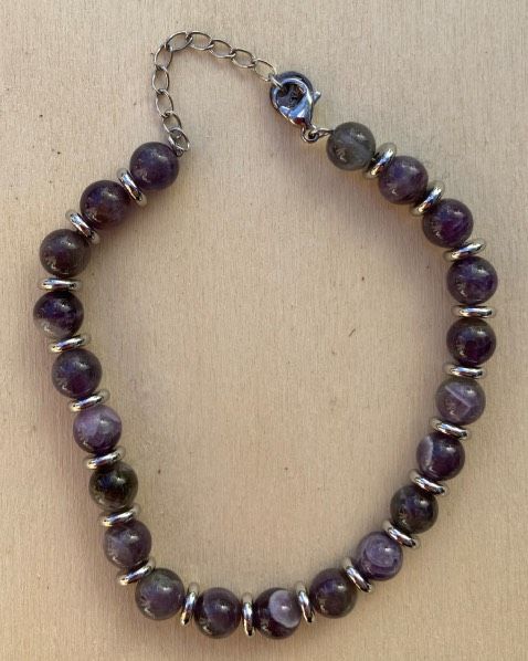Braccialetto Ametista Chevron ( BAme10 )