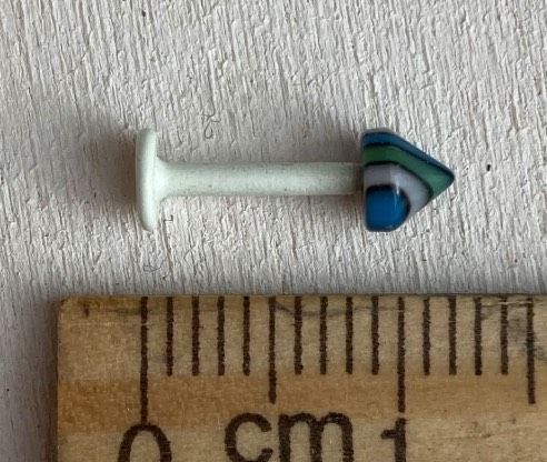 Piercing Labret Bianco e Punta ( PLab52 )