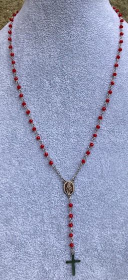 Collana Rosario Rosso ( CAc56 )
