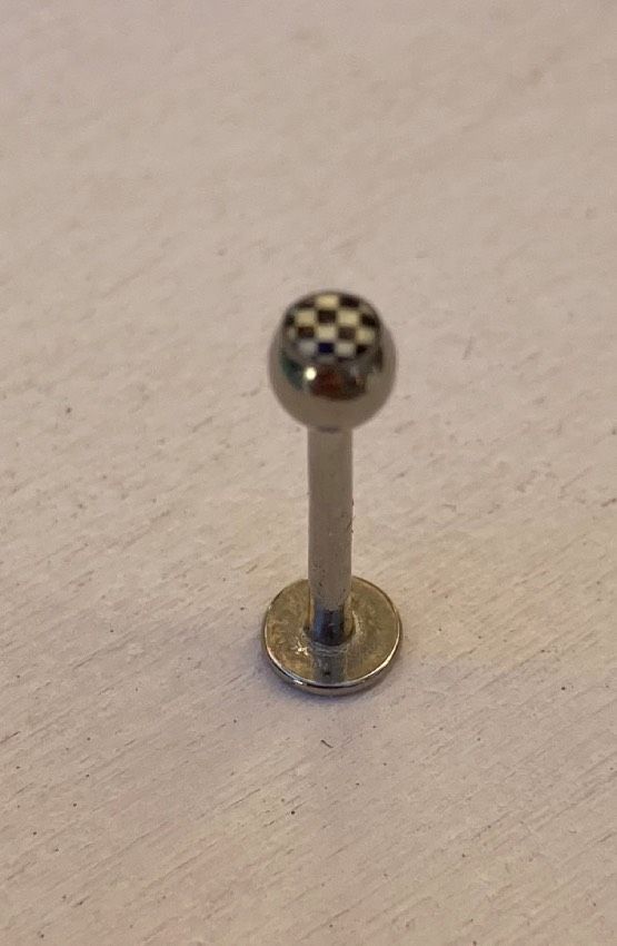 Piercing Labret Bandiera Scacchi ( PLab78 )