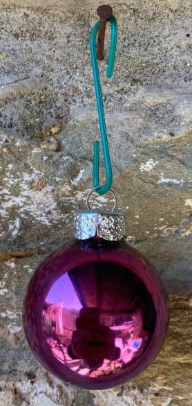 Pallina Vetro Viola Natale ( NAdd145 )