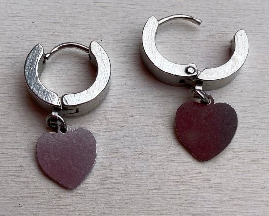 Orecchini Cerchietti Cuori ( OCi12 )