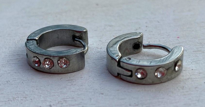 Orecchini Cerchietti Brillantini ( OCc14 )