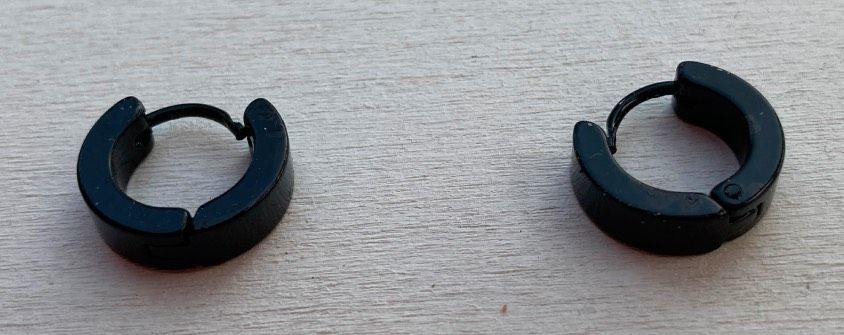 Orecchini Cerchietti Neri ( OCc21 )