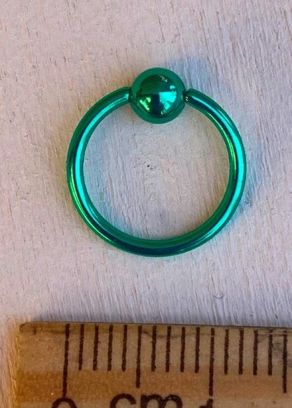 Piercing Nipple Anello Verde ( PNip90 )