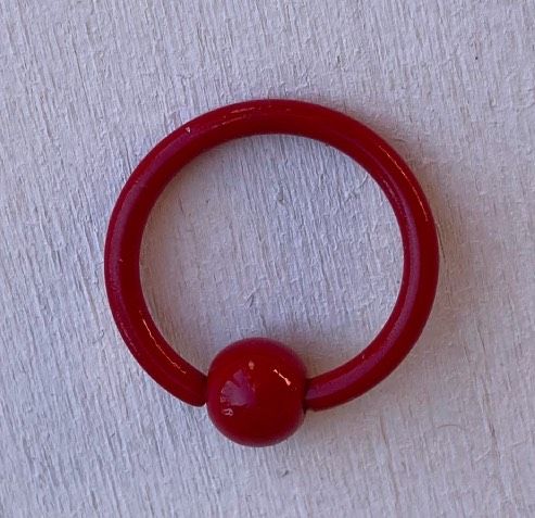 Piercing Nipple Anello Rosso ( PNip104 )