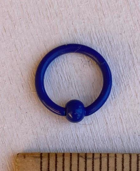 Piercing Nipple Anello Blu ( PNip114 )